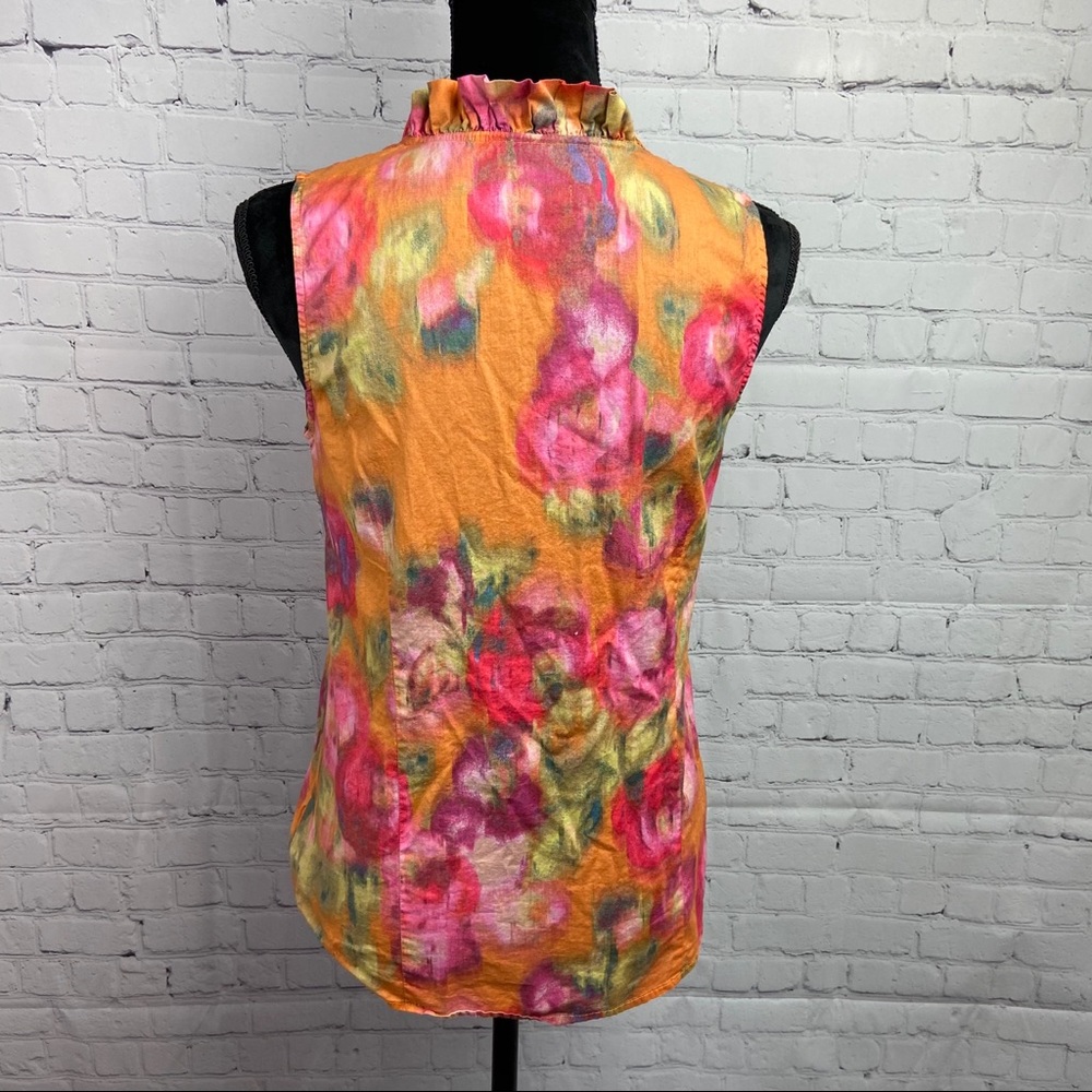 J. Crew Factory Floral Ruffle Tank - Picture 3 of 8